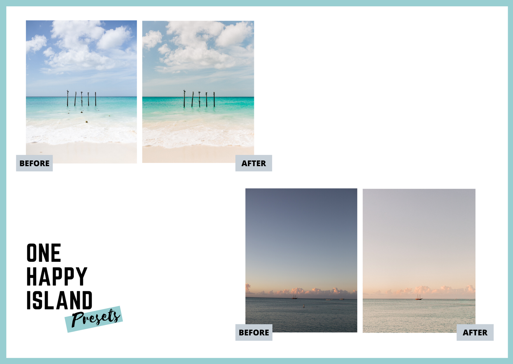 8 Lightroom Presets: One Happy Island | Mobile Only Branding How-to Personal 