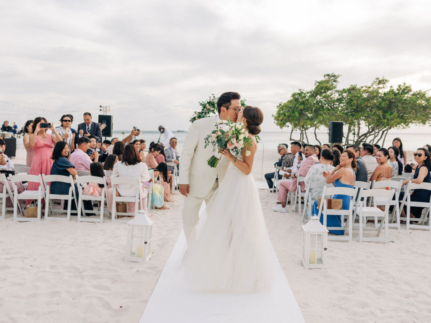 Ritz-Carlton Aruba Wedding: Minkyung and Charles Beach Wedding